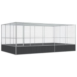 WOLIERA PTASZARNIA DLA PTAKÓW Z PRZEDŁUŻENIEM 518X307X212CM STAL