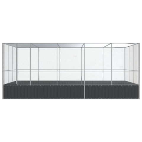WOLIERA PTASZARNIA DLA PTAKÓW Z PRZEDŁUŻENIEM 518X307X212CM STAL