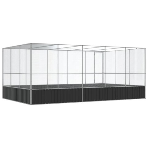 WOLIERA PTASZARNIA DLA PTAKÓW Z PRZEDŁUŻENIEM 518X307X212CM STAL