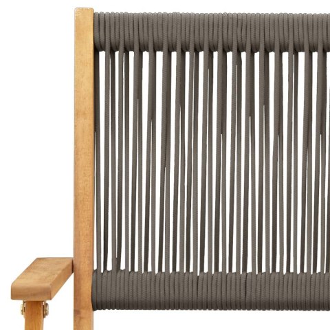 SKŁADANE KRZESŁA OGRODOWE 8 SZT. SZARE LITE DREWNO AKACJOWE