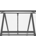 SZKLARNIA Z RAMĄ ANTRACYTOWA 445X169X195CM ALUMINIOWA