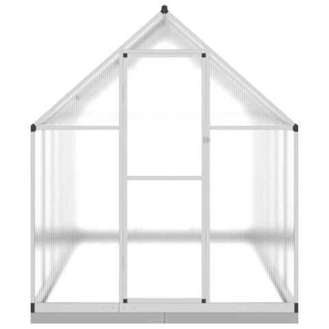 SZKLARNIA Z RAMĄ PODSTAWY SREBRNA 334X169X202CM ALUMINIUM