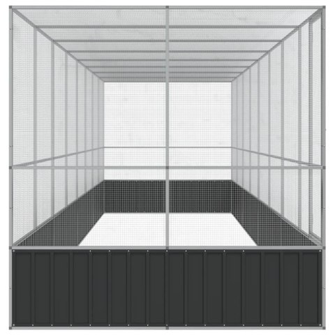 WOLIERA PTASZARNIA DLA PTAKÓW Z PRZEDŁUŻENIEM 832X207X212CM STAL