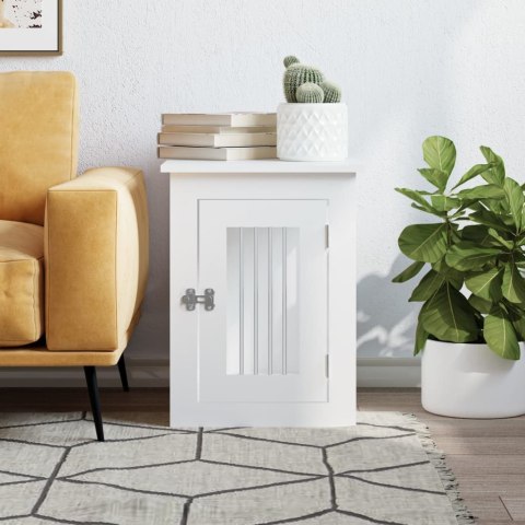 BUDA DOMEK KOJEC DLA PSA BIAŁY 45X62X59CM