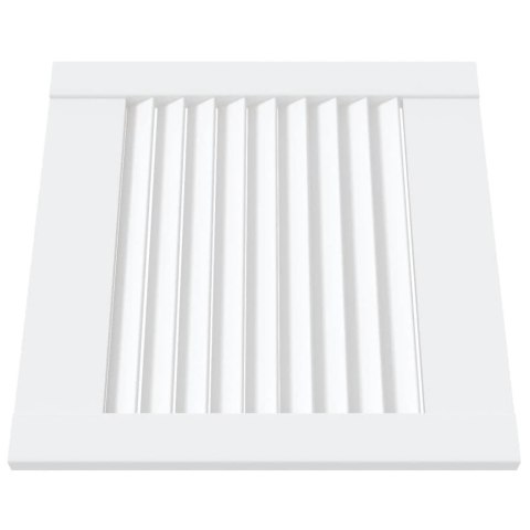 DRZWI ŻALUZJOWE DO SZAFKI 4 SZT. BIAŁE 39,5X39,4CM SOSNOWE