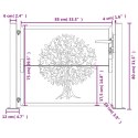 FURTKA OGRODOWA 105X80CM STAL KORTENOWSKA MOTYW DRZEWA