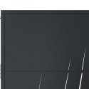 FURTKA OGRODOWA ANTRACYTOWA 105X155CM STAL MOTYW TRAWY