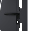 FURTKA OGRODOWA ANTRACYTOWA 105X155CM STAL MOTYW TRAWY