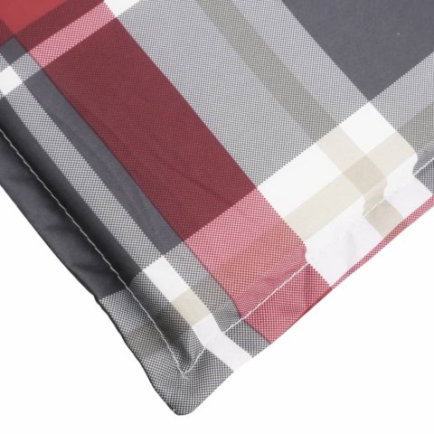 PODUSZKA NA LEŻAK CZERWONA KRATA 200X70X3CM TKANINA OXFORD