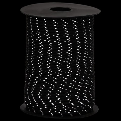 LINKA NAMIOTOWA Z NAPINACZAMI ELEMENTY ODBLASKOWE 50M 3MM