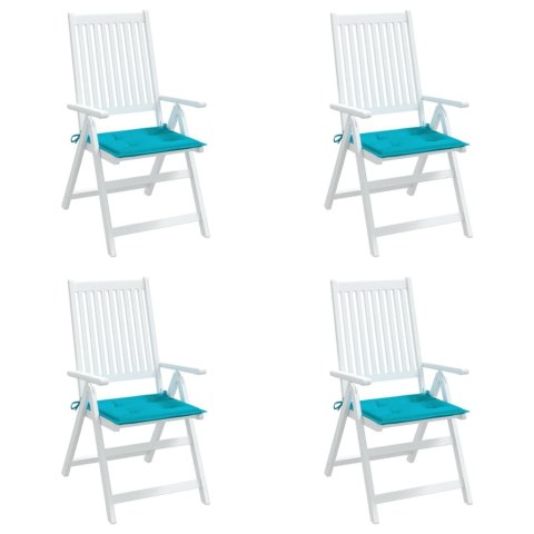 PODUSZKI NA KRZESŁA OGRODOWE 4 SZT. TURKUSOWE 40X40X3CM