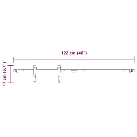 SYSTEM DO MONTAŻU DRZWICZEK PRZESUWNYCH DO SZAFKI 122CM