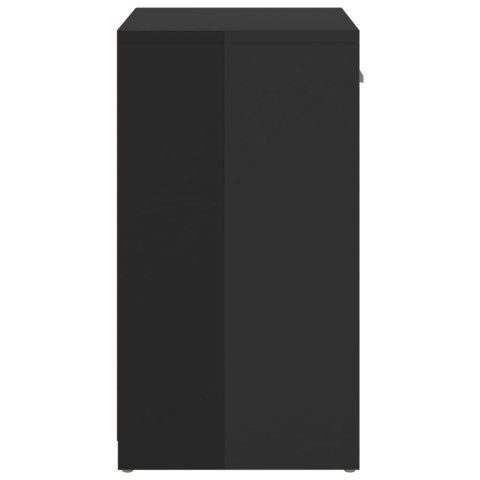 ŁAWKA Z MIEJSCEM NA BUTY POŁYSK CZARNA 94,5X31X57CM