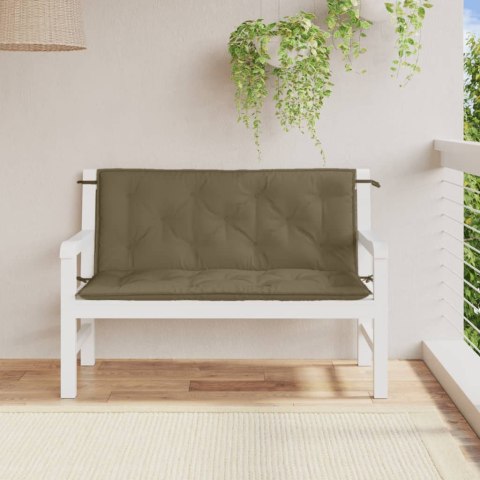 PODUSZKI NA ŁAWKĘ OGRODOWĄ 2 SZT. TAUPE MELANŻ 120X50X7CM
