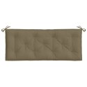 PODUSZKI NA ŁAWKĘ OGRODOWĄ 2 SZT. TAUPE MELANŻ 120X50X7CM