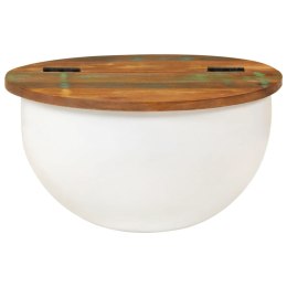 STOLIK KAWOWY BIAŁY 50X27CM DREWNO Z ODZYSKU