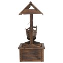FONTANNA Z POMPĄ-STUDNIA ŻYCZEŃ 57X50X112CM DREWNO JODŁOWE