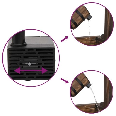 FONTANNA Z POMPĄ-STUDNIA ŻYCZEŃ 57X50X112CM DREWNO JODŁOWE