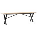 STOLIK KAWOWY Z NOGAMI W KSZTAŁCIE LITERYX 160X40X45CM