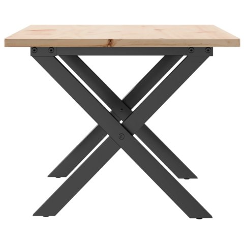 STOLIK KAWOWY Z NOGAMI W KSZTAŁCIE LITERYX 80X50X40CM