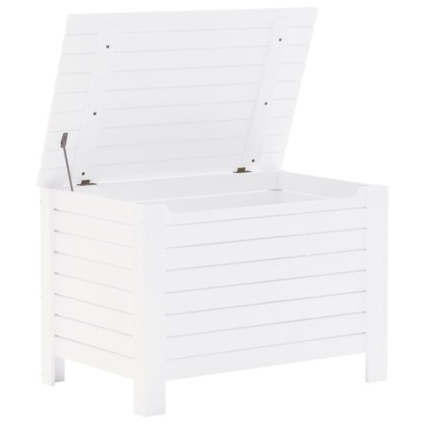 SKRZYNIA Z WIEKIEM RANA BIAŁA 100X49X54CM DREWNO SOSNOWE