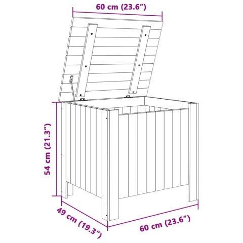 SKRZYNIA Z WIEKIEM RANA 60X49X54CM LITE DREWNO SOSNOWE