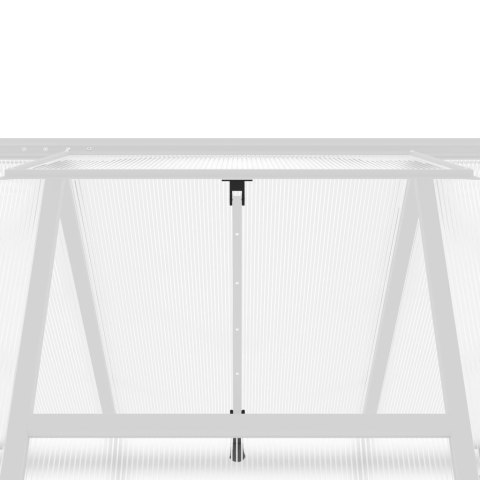 SZKLARNIA OGRODOWA Z RAMĄ PODSTAWY SREBRNA 169X169X202CM ALUMINIUM