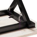 STOLIK KAWOWY Z NOGAMI W KSZTAŁCIE LITERYX90X90X45CM