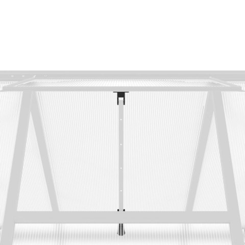 SZKLARNIA Z RAMĄ PODSTAWY SREBRNA 169X169X195CM ALUMINIUM