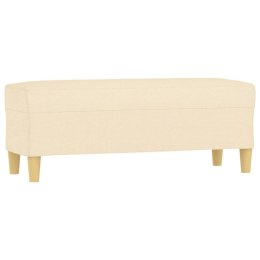 ŁAWKA KREMOWA 100X35X41CM TAPICEROWANA TKANINĄ