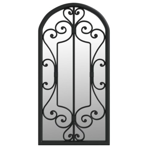 LUSTRO OGRODOWE CZARNE 70X30CM ŻELAZNA RAMA
