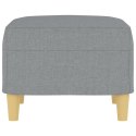 PODNÓŻEK JASNOSZARY 60X50X41CM TAPICEROWANY TKANINĄ