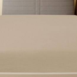 PRZEŚCIERADŁO TAUPE 180X200CM DŻERSEJ BAWEŁNIANY