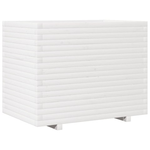 DONICA OGRODOWA BIAŁA 90X60X72CM LITE DREWNO SOSNOWE