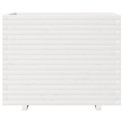 DONICA OGRODOWA BIAŁA 90X60X72CM LITE DREWNO SOSNOWE