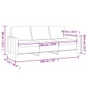 SOFA 3-OSOBOWA ŻÓŁTY 180CM TAPICEROWANA AKSAMITEM