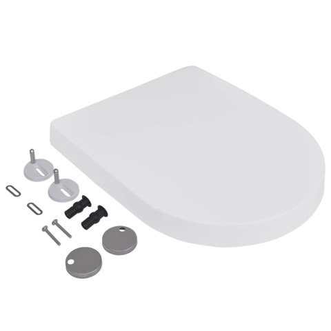 DESKI SEDESOWE WOLNOOPADAJĄCE 2 SZT. PLASTIKOWE BIAŁE