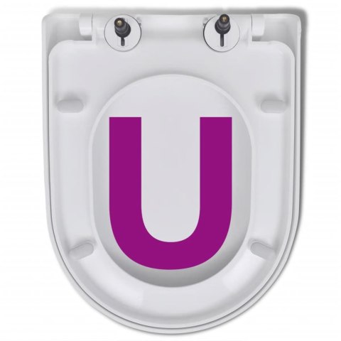 DESKI SEDESOWE WOLNOOPADAJĄCE 2 SZT. PLASTIKOWE BIAŁE