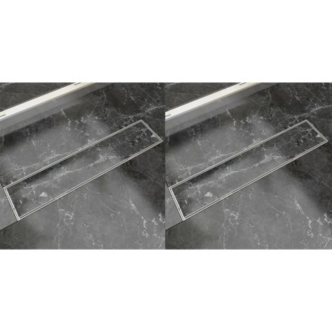 ODPŁYW PRYSZNICOWY LINIOWY 2 SZT. 530X140MM STAL NIERDZEWNA