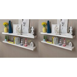 PÓŁKI ŚCIENNE 4 SZT. BIAŁE 120CM