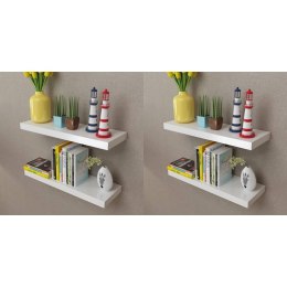 PÓŁKI ŚCIENNE 4 SZT. BIAŁE 60CM