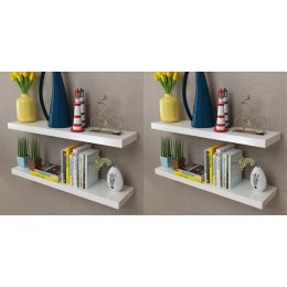 PÓŁKI ŚCIENNE 4 SZT. BIAŁE 80CM