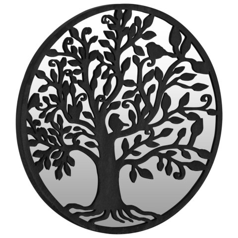 LUSTRO DO WNĘTRZ CZARNE 60X2,5CM OKRĄGŁE ŻELAZNE