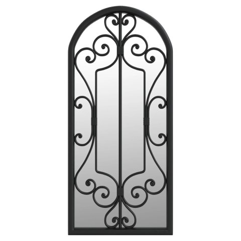 LUSTRO OGRODOWE CZARNE 100X45CM ŻELAZNA RAMA