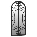 LUSTRO OGRODOWE CZARNE 100X45CM ŻELAZNA RAMA