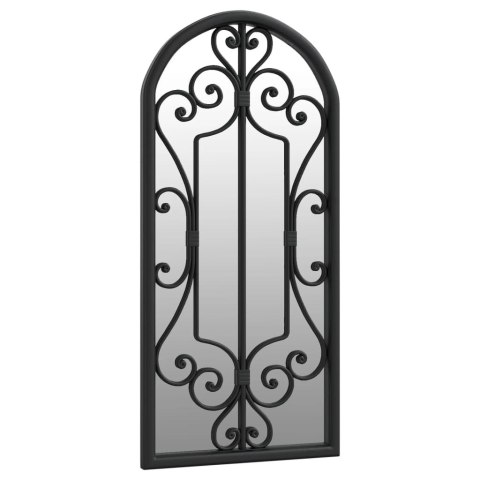 LUSTRO OGRODOWE CZARNE 100X45CM ŻELAZNA RAMA