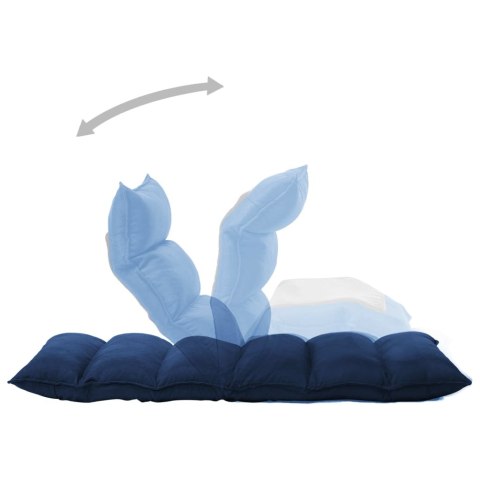 SKŁADANE KRZESŁO PODŁOGOWE NIEBIESKIE TKANINA