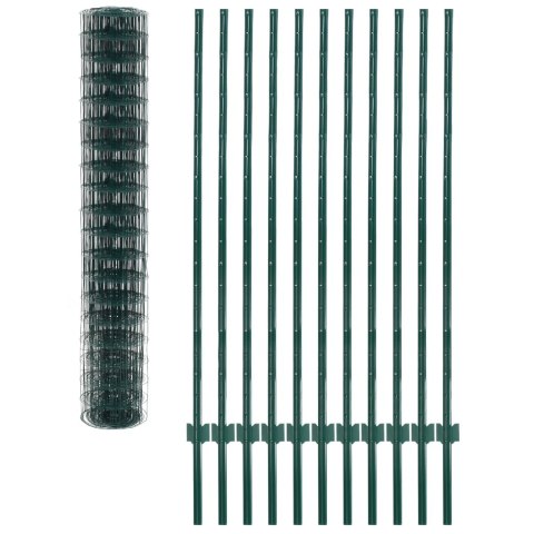 EURO OGRODZENIE STALOWE 20X 1,5M ZIELONE