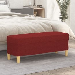 ŁAWKA WINNA CZERWIEŃ 100X35X41CM TAPICEROWANA TKANINĄ