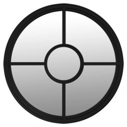 LUSTRO OGRODOWE CZARNE 40X4CM OKRĄGŁA ŻELAZNA RAMA